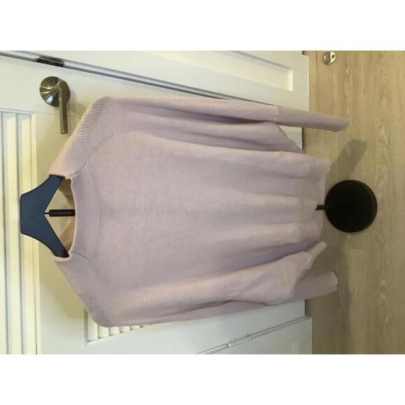 Allsaints Ridley Cashmere Blend Long Sleeve Oversized Pale Pink Jumper Sweater L - Picture 4 of 7